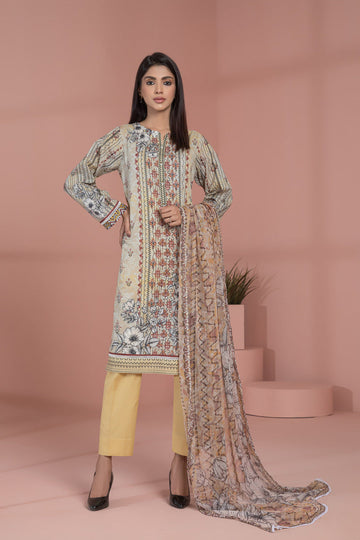 Bonanza Satrangi Beige Lawn Suit Rsk223p35 Eid Pret 2022 Online Shopping